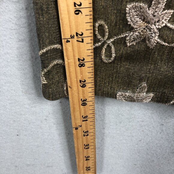 Y2K Vena Jeans Womens 4 Gray All Over Embroidery Boho Retro 70s Artsy - Picture 5 of 16